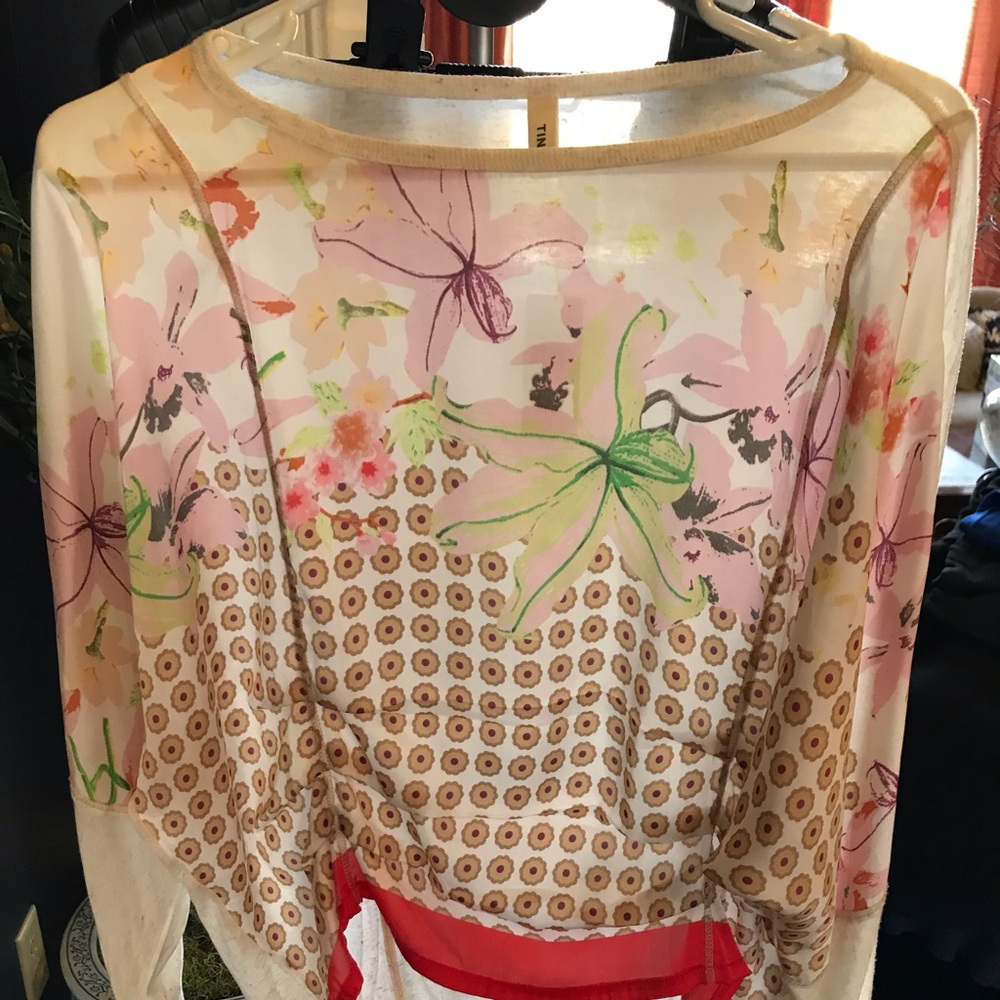 Silk front, cotton back shirt